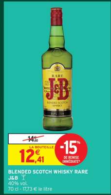 BLENDED SCOTCH WHISKY RARE "J&B"