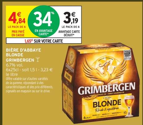 BIÈRE D'ABBAYE BLONDE GRIMBERGEN