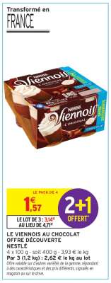 LE VIENNOIS AU CHOCOLAT OFFRE DÉCOUVERTE