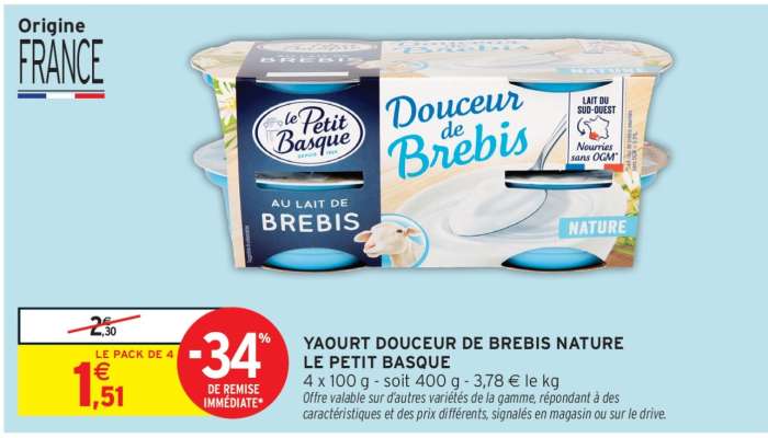 YAOURT DOUCEUR DE BREBIS NATURE LE PETIT BASQUE