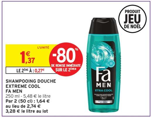 SHAMPOOING DOUCHE EXTREME COOL FA MEN