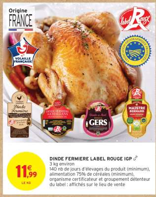 DINDE FERMIÈRE LABEL ROUGE IGP