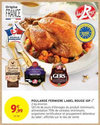 POULARDE FERMIERE LABEL ROUGE IGP