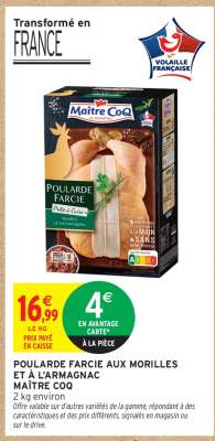 POULARDE FARCIE AUX MORILLES ET À L'ARMAGNAC MAÎTRE COQ