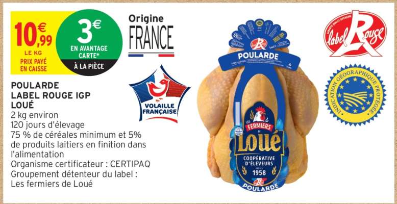 POULARDE LABEL ROUGE IGP LOUÉ