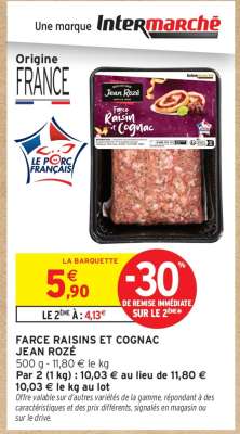 FARCE RAISINS ET COGNAC JEAN ROZÉ