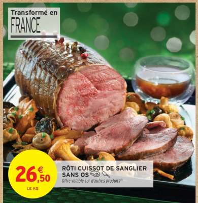 ROTI CUISSOT DE SANGLIER SANS OS