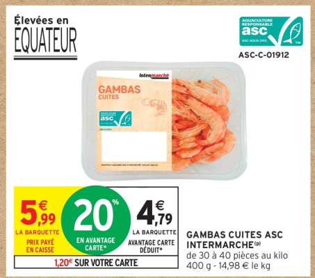 Gambas Cuites ASC Intermarché