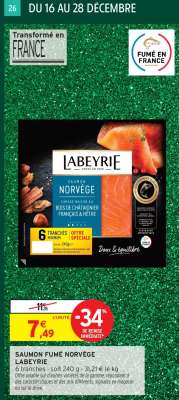 Saumon Fumé Norvège 'Labeyrie'