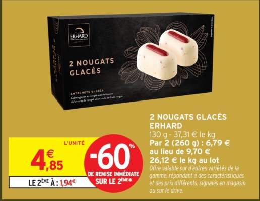 2 Nougats Glacés Erhard