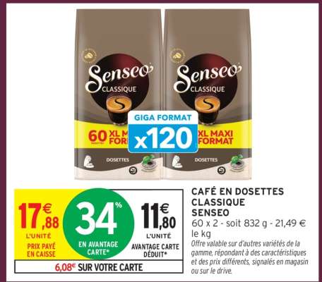 CAFÉ EN DOSETTES CLASSIQUE SENSEO
