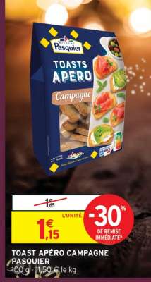 TOAST APÉRO CAMPAGNE PASQUIER