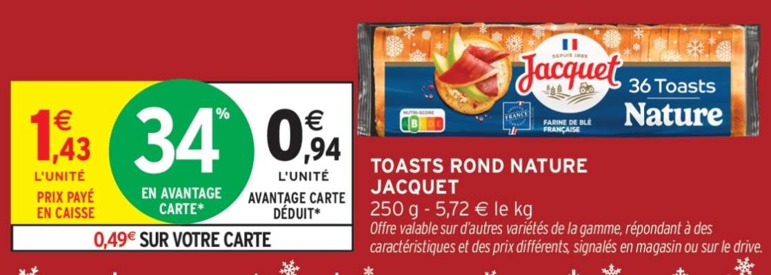 TOASTS ROND NATURE JACQUET