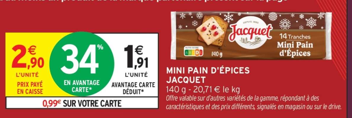 Mini Pain D'épices Jacquet