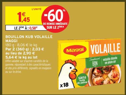 Bouillon Kub Volaille Maggi