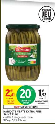 HARICOTS VERTS EXTRA-FINS SAINT ÉLOI