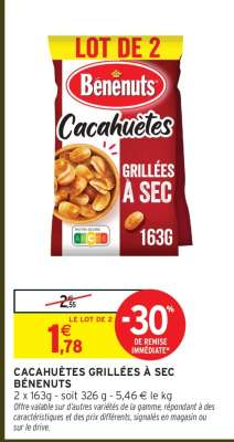 CACAHUÈTES GRILLÉES À SEC BÉNÉNUTS