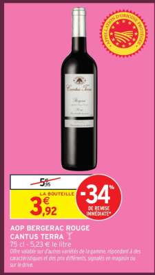 AOP Bergerac Rouge Cantus Terra