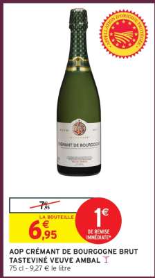 AOP Crémant de Bourgogne Brut Tasteviné Veuve Ambal