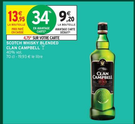 SCOTCH WHISKY BLENDED CLAN CAMPBELL