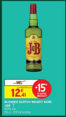 BLENDED SCOTCH WHISKY RARE "J&B"