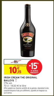 Irish Cream The Original Baileys