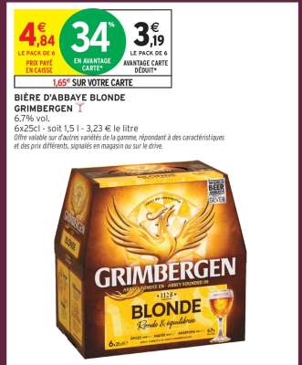 BIÈRE D'ABBAYE BLONDE GRIMBERGEN
