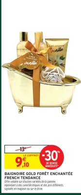 BAIGNOIRE GOLD FORÊT ENCHANTÉE FRENCH TENDANCÉ