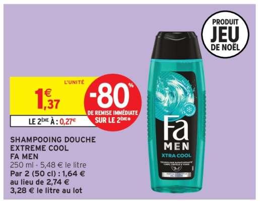 SHAMPOOING DOUCHE EXTREME COOL FA MEN