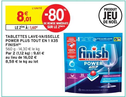 TABLETTES LAVE-VAISSELLE POWER PLUS TOUT EN 1 X35 FINISH