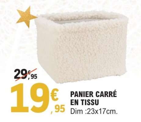 PANIER CARRÉ EN TISSU