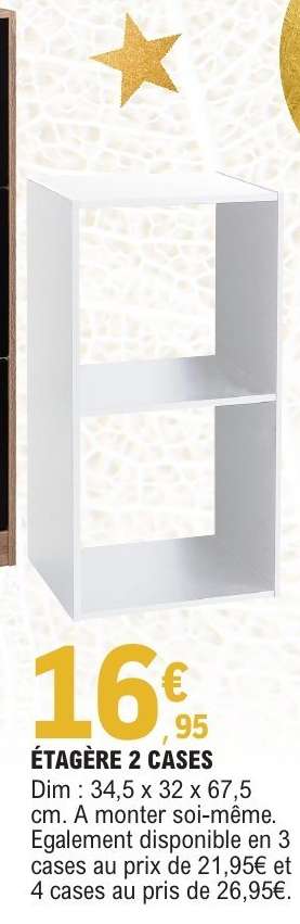 ÉTAGÈRE 2 CASES