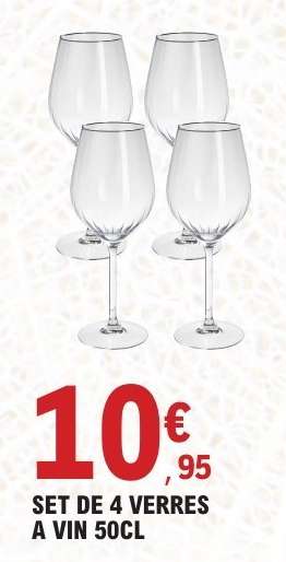 SET DE 4 VERRES A VIN 50CL
