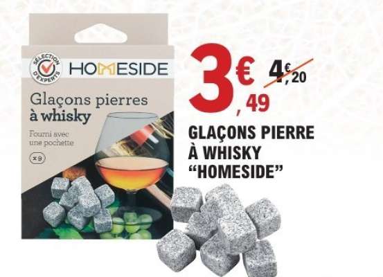 GLAÇONS PIERRE À WHISKY “HOMESIDE”