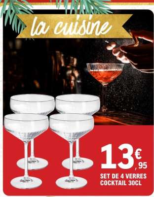 Set de 4 verres cocktail 30cl