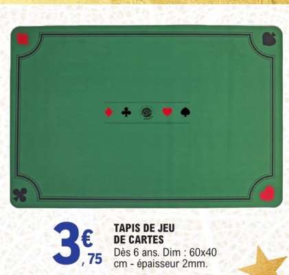TAPIS DE JEU DE CARTES