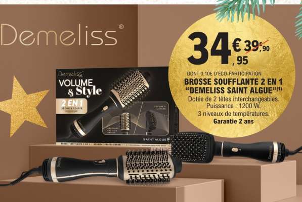 BROSSE SOUFFLANTE 2 EN 1 “DEMELISS SAINT ALGUE”