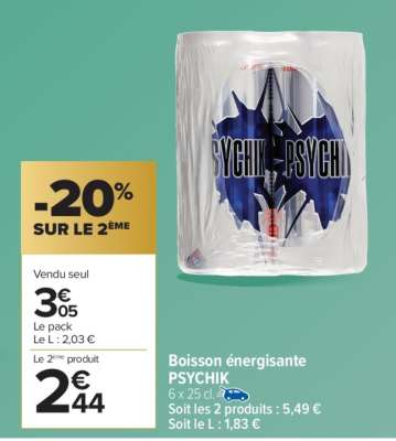 Boisson énergisante PSYCHIK