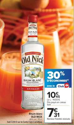 Rhum Blanc Old Nick