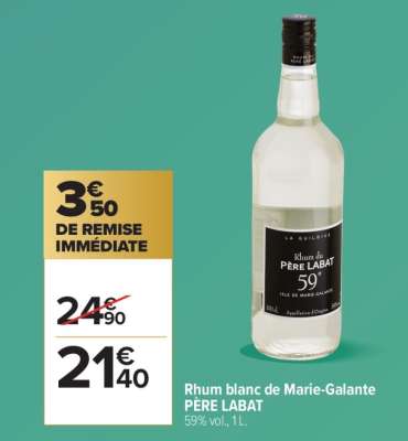 Rhum blanc de Marie-Galante PÈRE LABAT