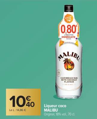Liqueur coco MALIBU
