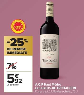 A.O.P Haut Médoc LES HAUTS DE TRINTAUDON