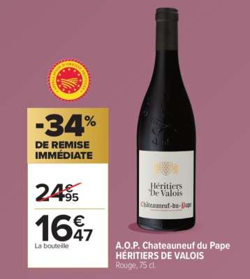 A.O.P. Chateauneuf du Pape HÉRITIERS DE VALOIS