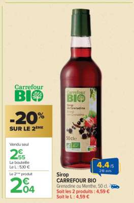 Sirop CARREFOUR BIO