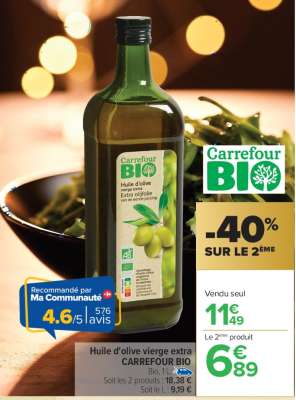 Huile d'olive vierge extra CARREFOUR BIO