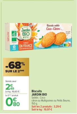 Biscuits JARDIN BIO