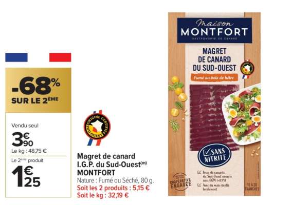 Magret de canard I.G.P. du Sud-Ouest MONTFORT
