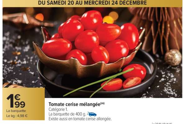 Tomate cerise mélangée