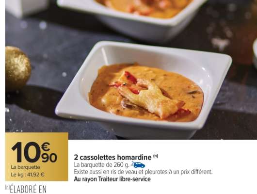 2 cassolettes homardine