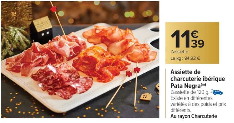 Assiette de charcuterie ibérique Pata Negra